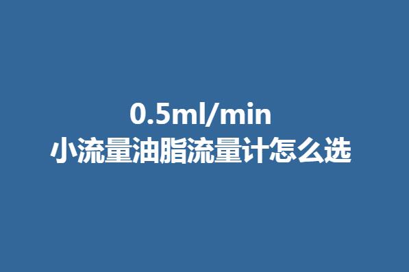 0.5ml/min小流量油脂流量计怎么选